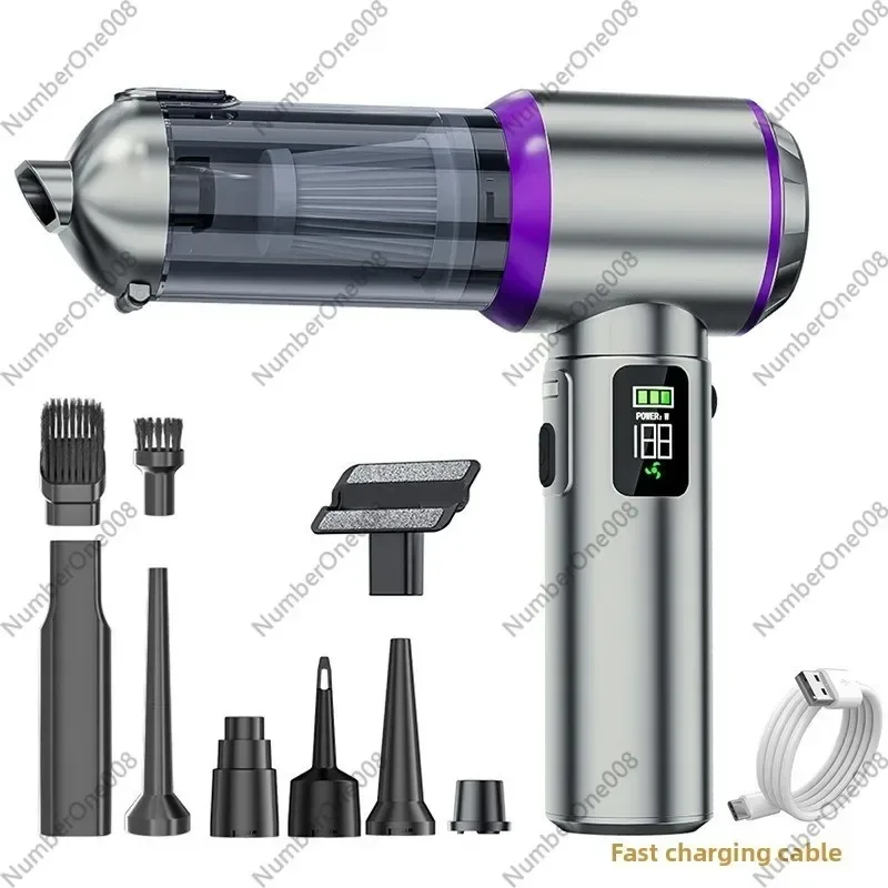 Cordless Car Vacuum Cleaner with Battery Display, High Power Portable Handheld Dust Collector, Mini Blower for Home Auto