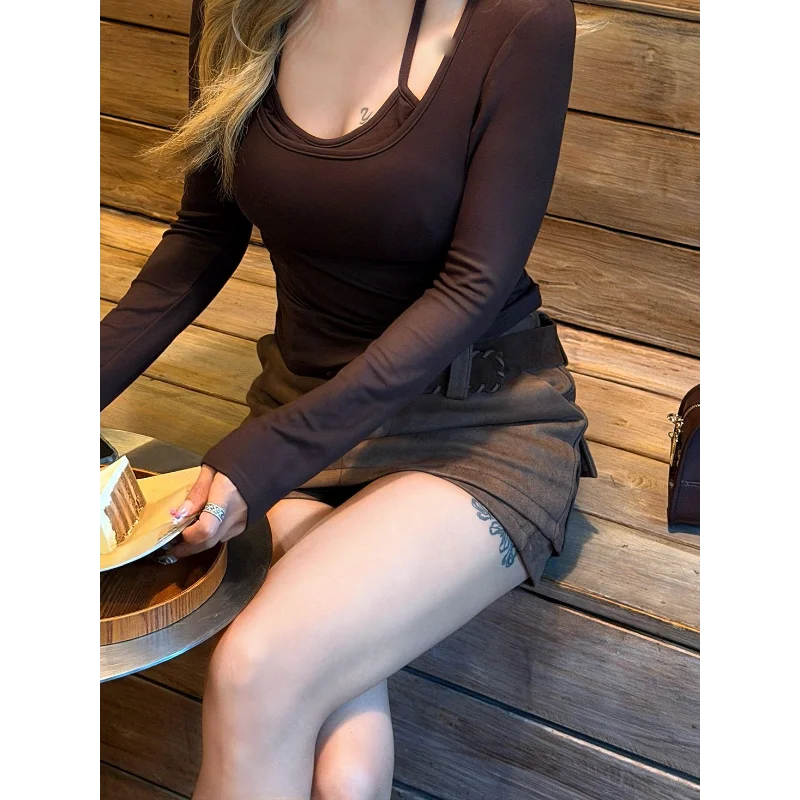 Pantalones cortos coreanos de Otoño Invierno para mujer, nuevo diseño, estilo occidental, pantalones cortos ajustados