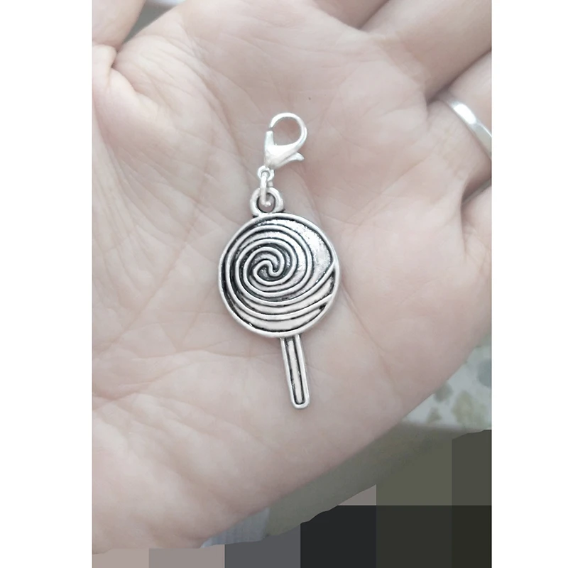 Keychain Accessory Pendants Clasps Do It Yourself 20pcs Costume Jewelry Sets Lollipop Craft Parts Necklace Dangle Bracelet Metal