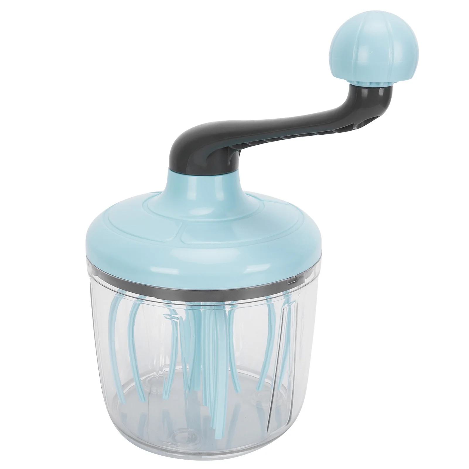 Herramienta para agitar crema Batidor de huevos semiautomático respetuoso con el medio ambiente Batidor de huevos con manivela 4 ejes giratorios para herramientas de cocina