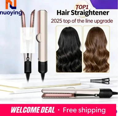 2-in-1 Haartrockner und Glätteisen Kombi mit Professionellem Negativ-Ionen-Technologie Langanhaltendes Styling-Tool für Alle Haarstrukturen