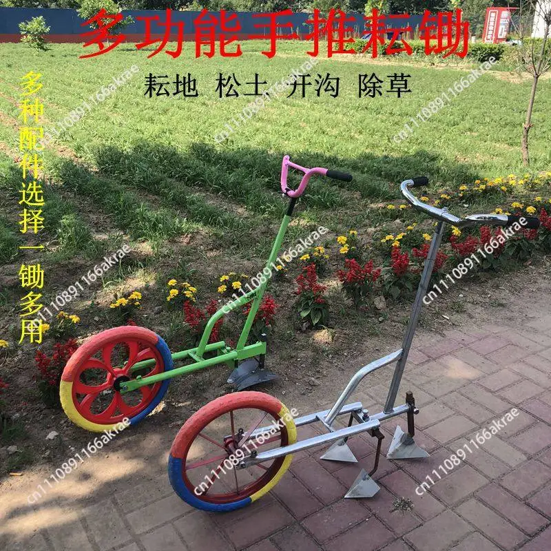 Hand push hoe Hand push weeding artifact Multifunctional trencher Agricultural
