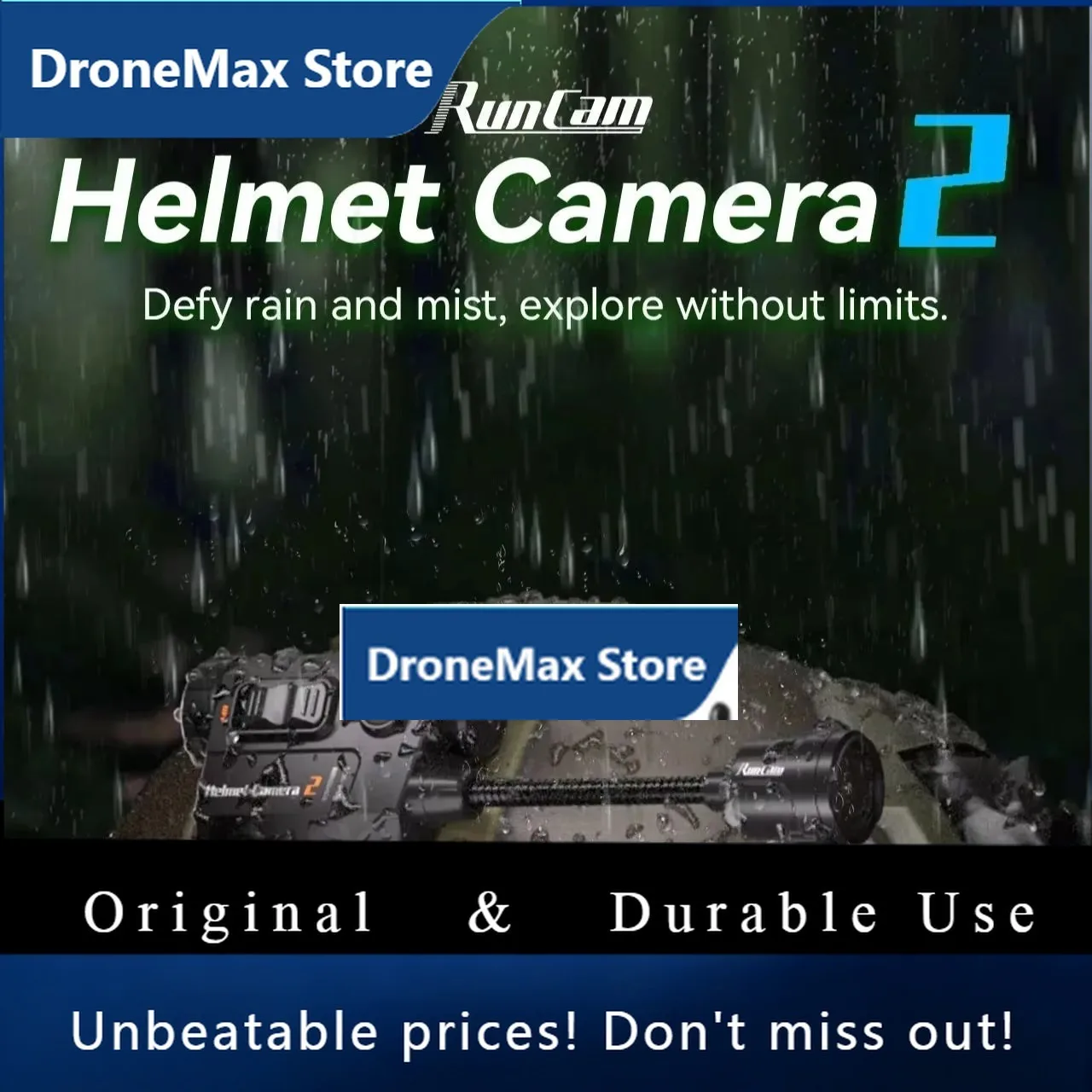 DroMaRunCam Helmet Camera2 FPV Camera 2 1080P 60FPS FOV D:127.7° H:106.3° V:56.5° Using The Bluetooth Remote Ultra-long Battery