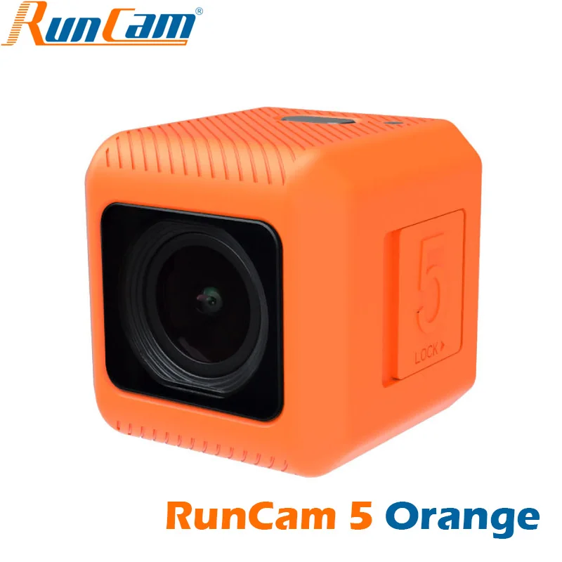 Nuova fotocamera sportiva Runcam 5 arancione Nero NTSC / PAL Design commutabile per modello drone FPV Racing RUNCAM5 con staffe gratuite