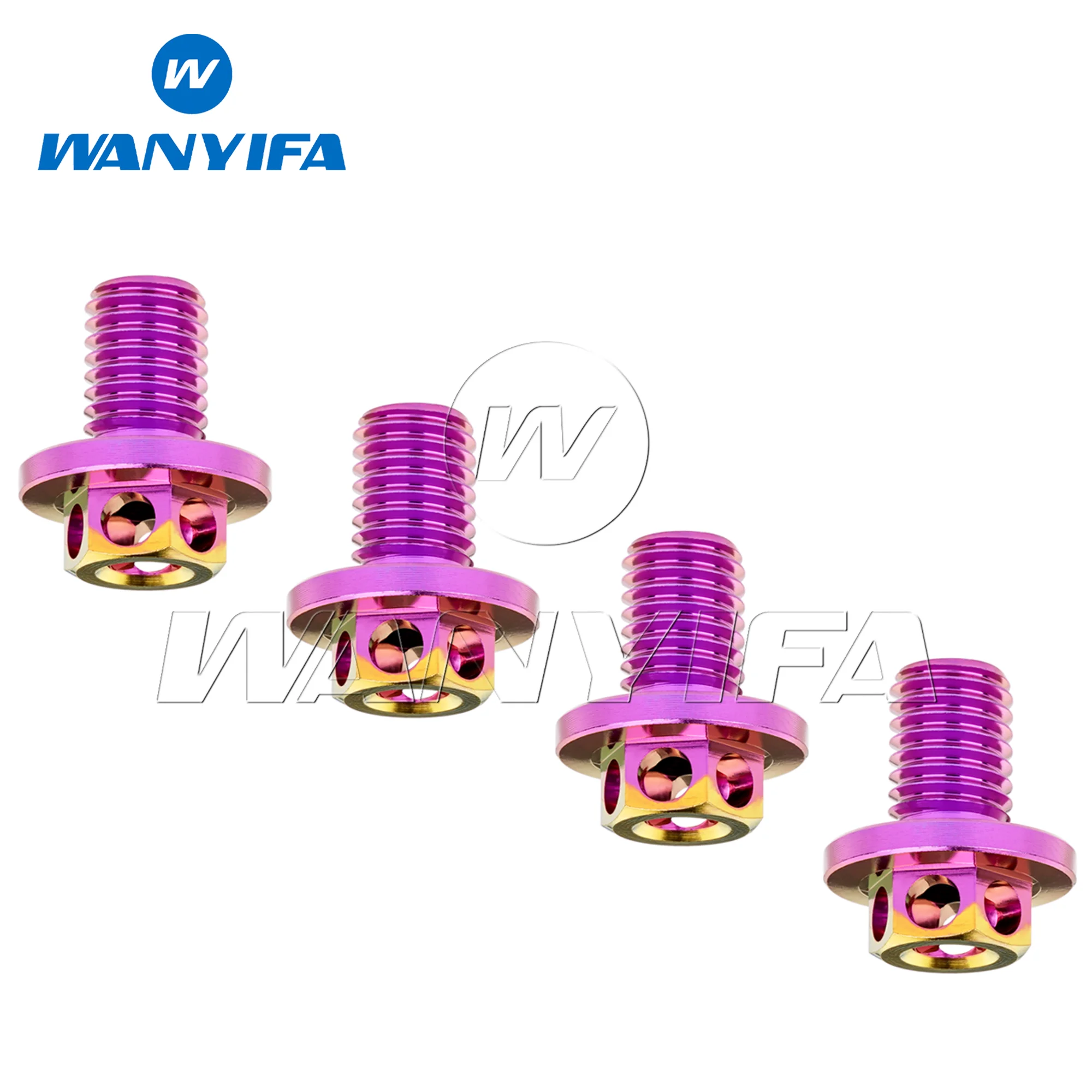 Wanyifa Titanium Bolt M7x10 Oil Pipe Fitting Piping Connection Bolts for Pneumatic Applications High-Strength Fastener 4/10pcs