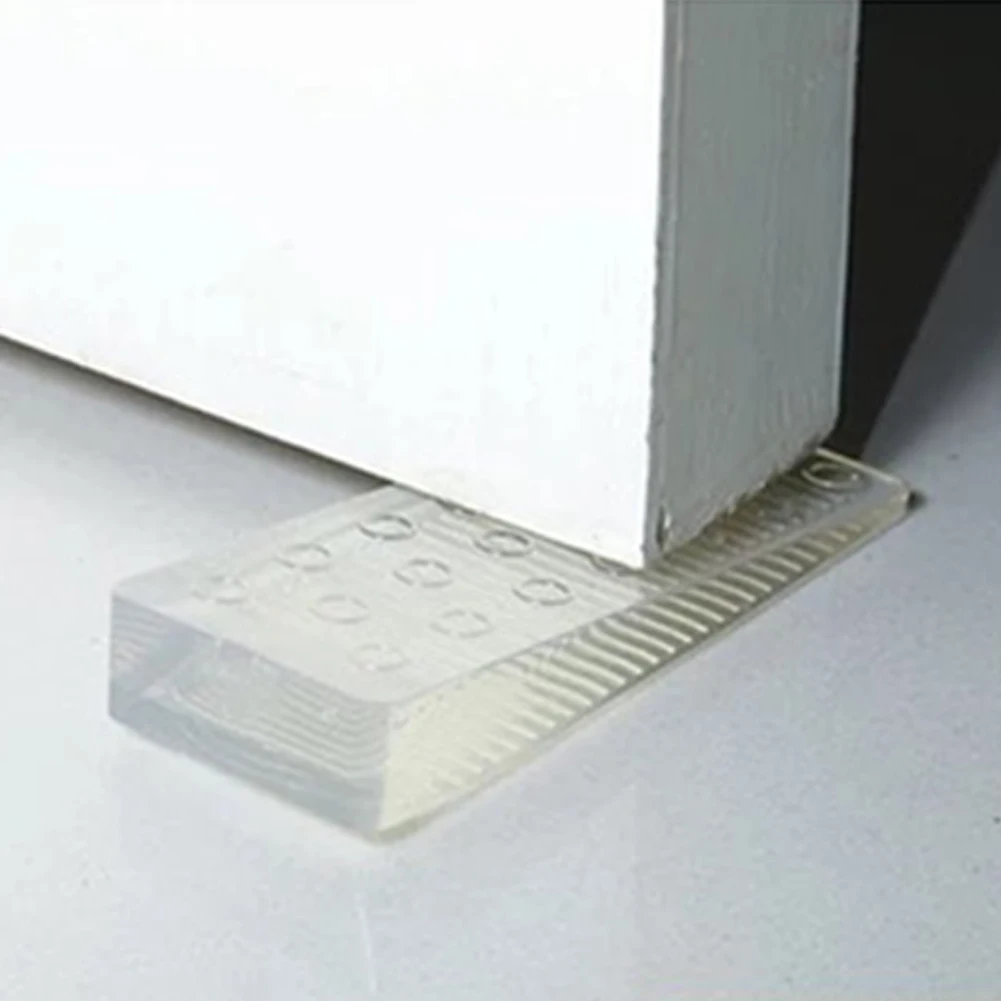 New Silicone Door Stop Block Safety Wedge Doorstops Door Rear Retainer Anti-Collision Stop Door Handle Stopper