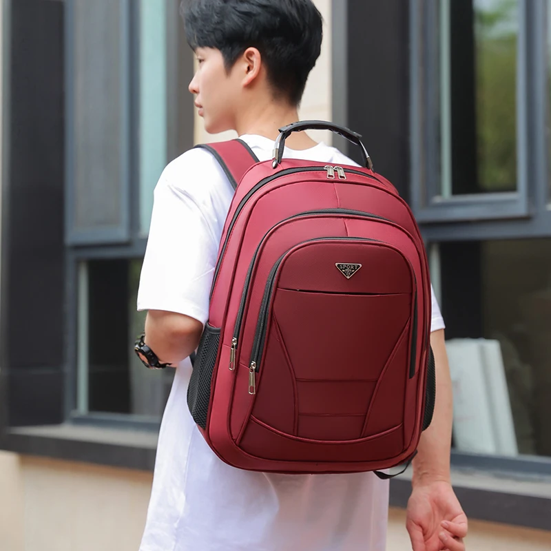 Mochilas de tela Oxford para ordenador portátil de negocios para hombres, bolsas escolares impermeables con bolsillos grandes, viajes diarios al aire libre, estudiantes, nuevo