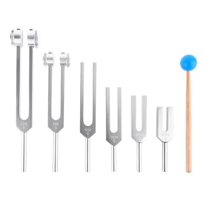 128Hz-4096Hz Tuning Fork Tools Healing Sound Vibration Therapy with Mallet Sensory Tuning Forks Non-Magnetic DropShipping