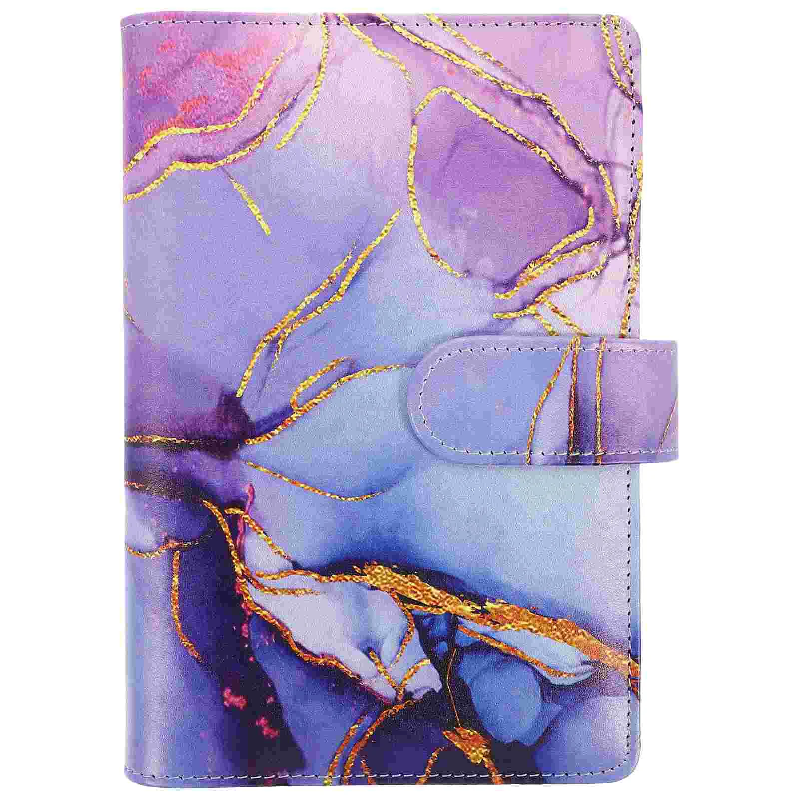 

Binder Ledger Manual Account Supplies Money Budget with Zipper Envelopes Cash for Purple Loose Leaf Notepad