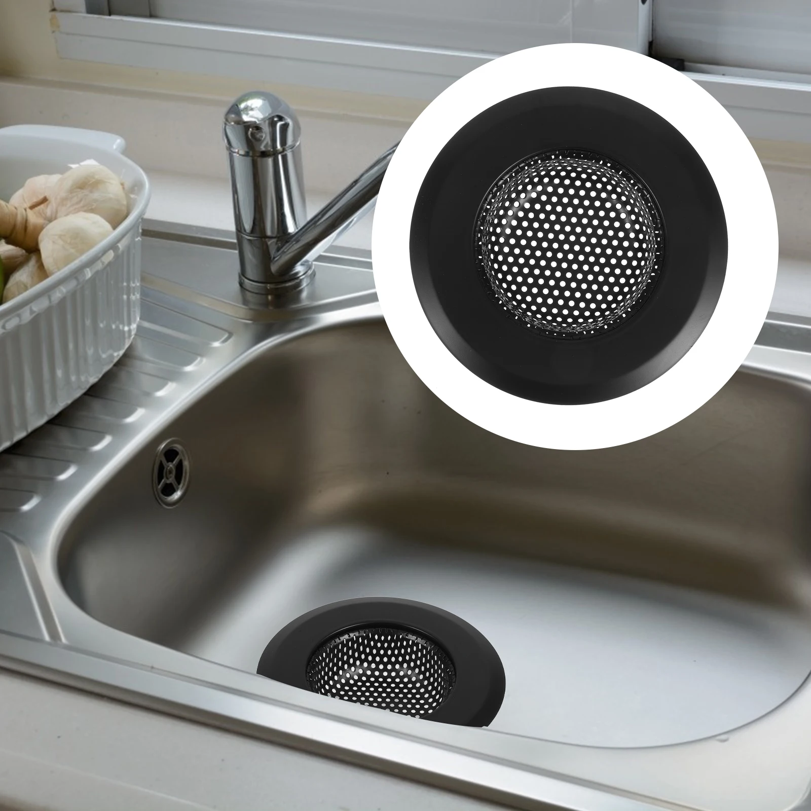2 قطعة حوض الفولاذ المقاوم للصدأ تصفية المطبخ استنزاف سلة مصفاة الشعر الماسك الحطام فخ مكافحة كلوج شبكة أداة لحوض المطبخ #3