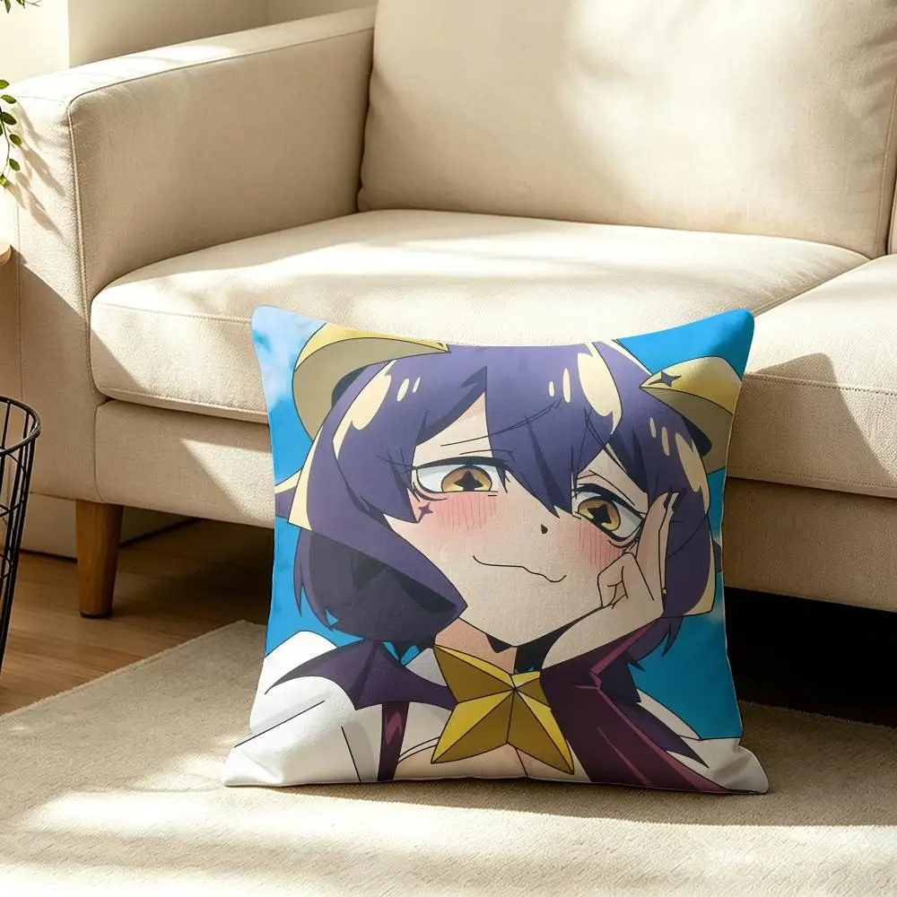 Anime G-Gushing Over Magical Girls Cushion Cover Wrinkle-Resistant Short Plush Pillow Case Breathable Machine-Washable