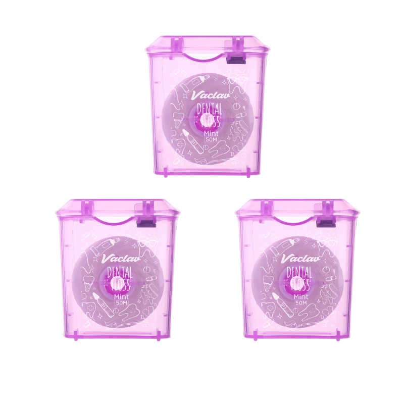 

【50m Micro-Wax Dental Floss】3 Boxes Set – Removes Plaque, Protects Gums & Deep Cleans Teeth, Oral Care Essentials