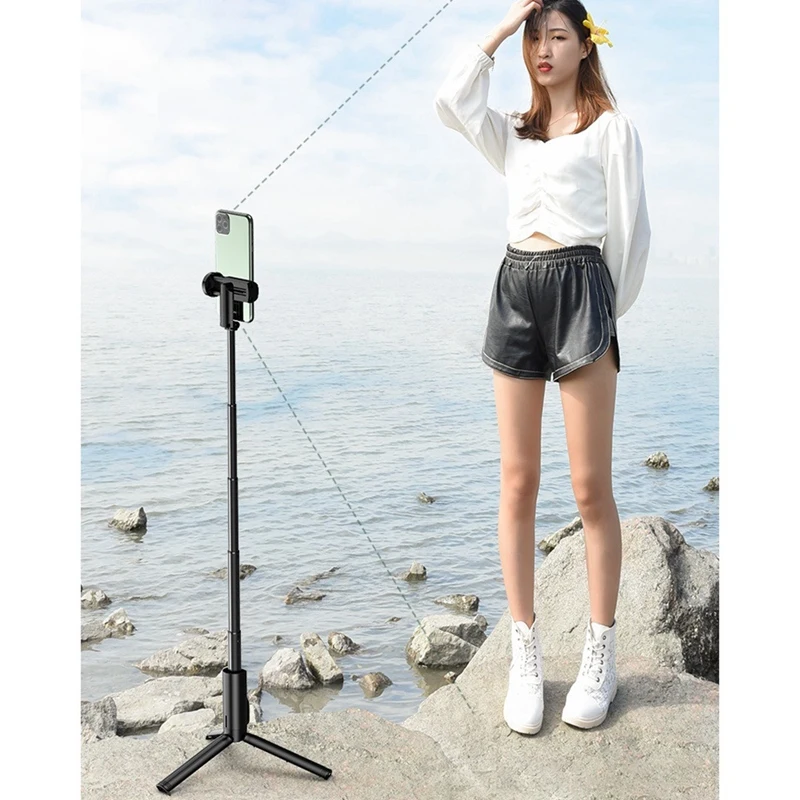 ไม้เซลฟี่แบบยืดหดได้ไม้เซลฟี่โทรศัพท์มือถือพร้อมขาตั้งกล้องควบคุมระยะไกลแบบไร้สาย