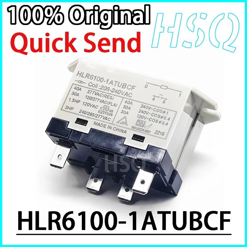 1PCS HLR6100-1ATUBCF Brand New Relay Set, Normally Open 4-pin 208-240VAC 40A