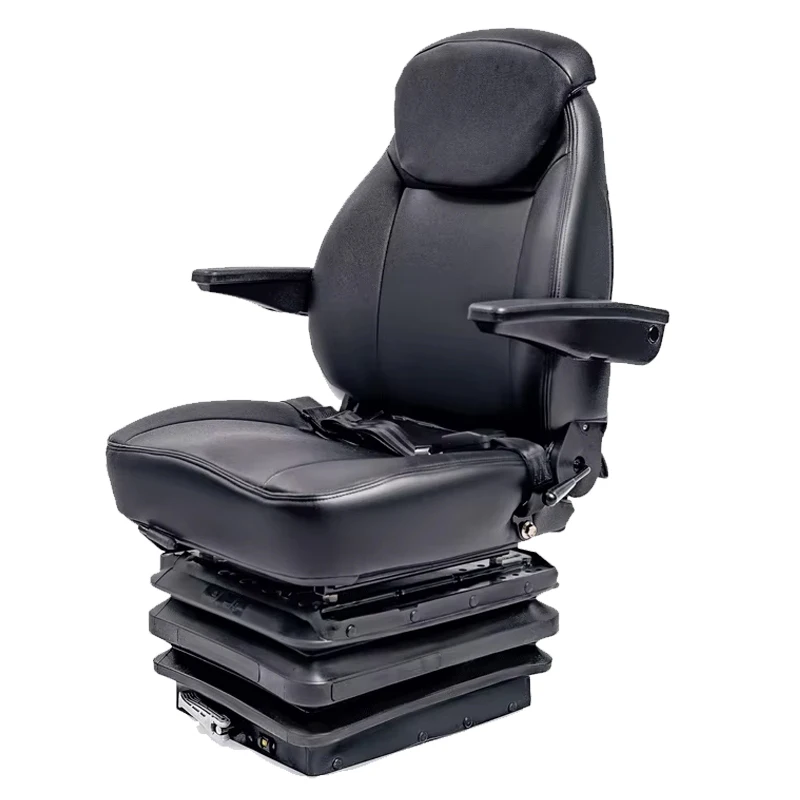 Black Luxury Aluminum Suspension Seat Frame Parts Comfortable Deluxe Captain Shock Mitigation Seat Chair For Inflatable Boat