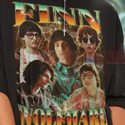 T-shirt retrò FINN WOLFHARD-regalo fan Finn Wolfhard, t-shirt Vintage Finn Wolfhard