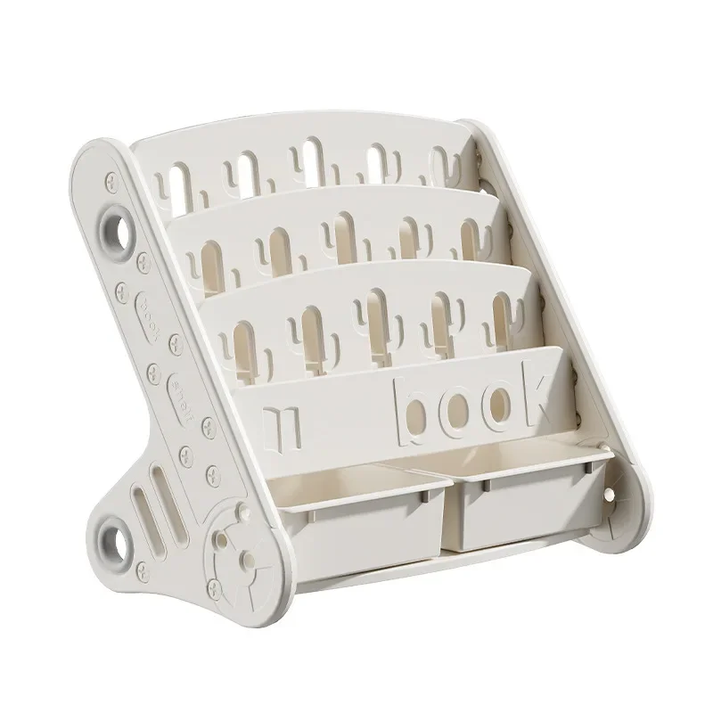 Benutzer definierte Kunststoff Kinderbuch Regal Baby Brust Ecke Schrank Rack Schublade Spielzeug Lagerung Bücherregal Kinder Lagers chränke