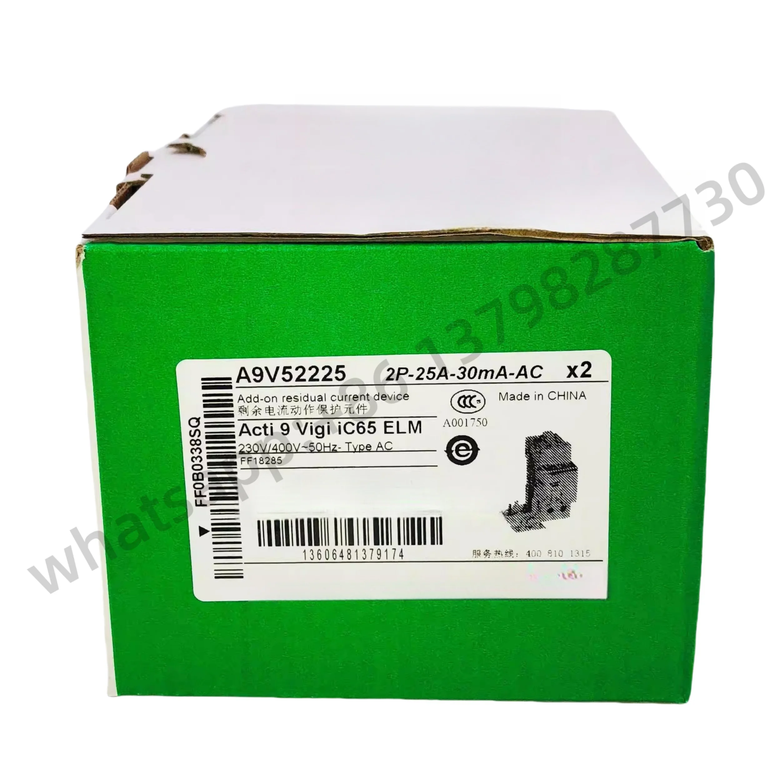 New Original A9V52225 VIGI IC65 ELM 2P 25A 30MA AC