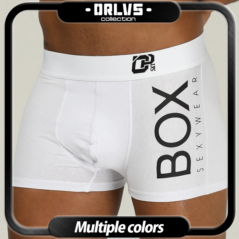 ORLVS Brand men underwear boxer cotton mens underpants comfortable underwear male panties breathable U Pouch men shorts for gay