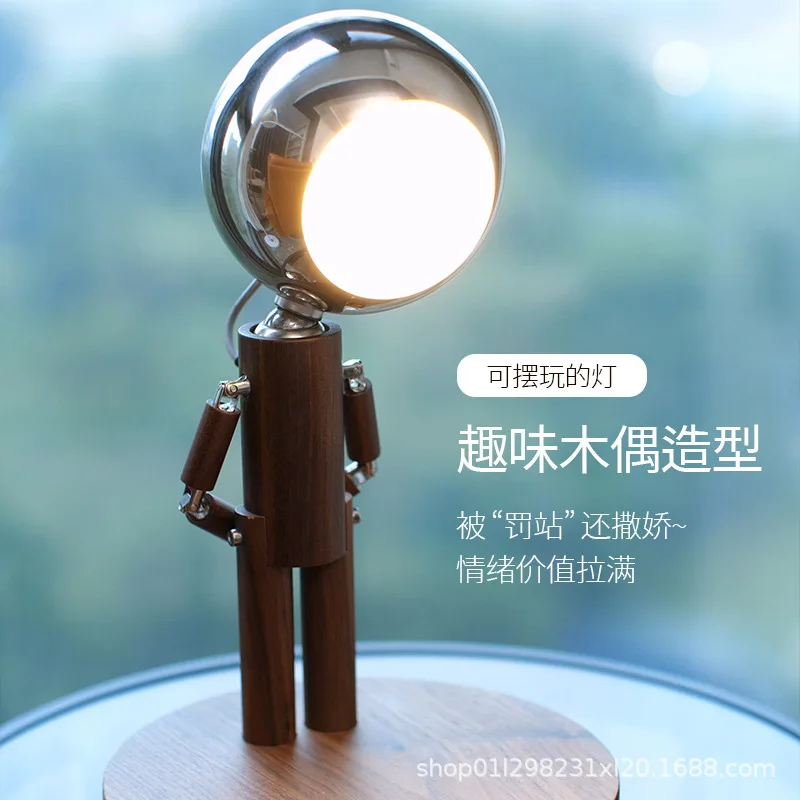 Estação de penalidade da lua lâmpada de mesa lâmpada noturna criativa lâmpada de cabeceira