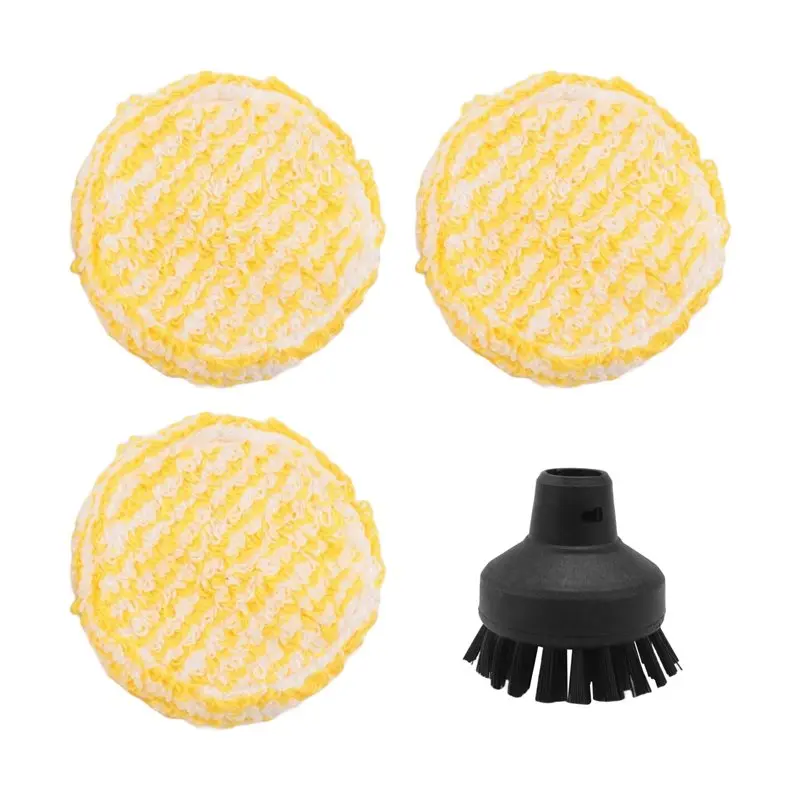 Gen Basic For Karcher SC2 SC3 SC4 SC5 Vacuum Steam Cleaner Accessories Large Round Brush Steamer Cover  Microfiber Mop Cloth