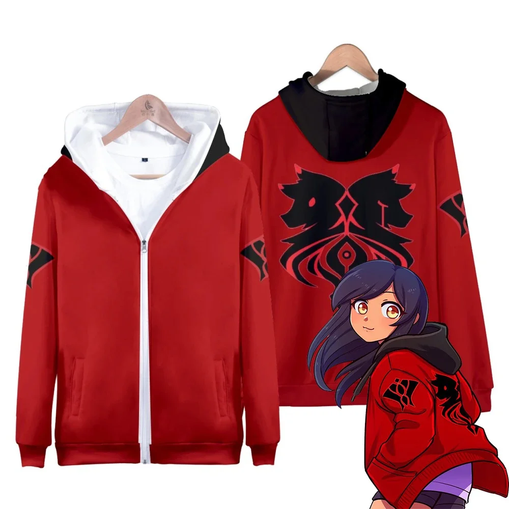 3d Anime Aaron Hoodies Rits Varsity Jack Merch Rits Hoodies Dames Heren Capuchon Sweatshirts Jongens Meisjes Cosplay Hoodie