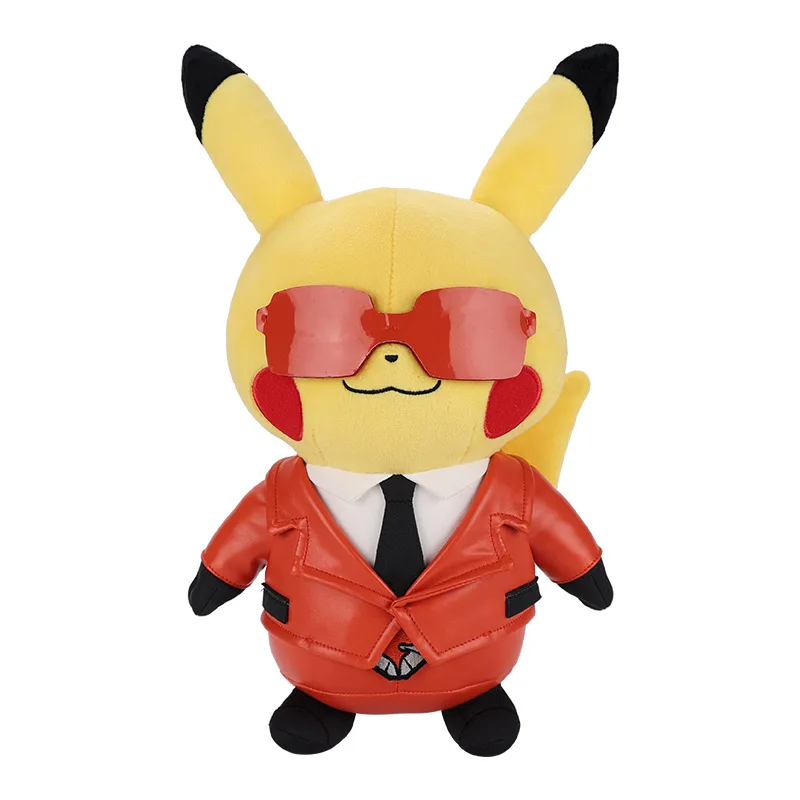 New Style Pokemon Villain Costume Pikachu Plush Toy Team Flare Rocket Skull Galactic Cute Pikachu Plushies Home Decor Xmas Gifts