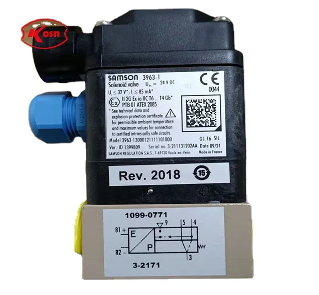 

Samson 24VDC Type 3963 Series 3963-1 Solenoid Valves