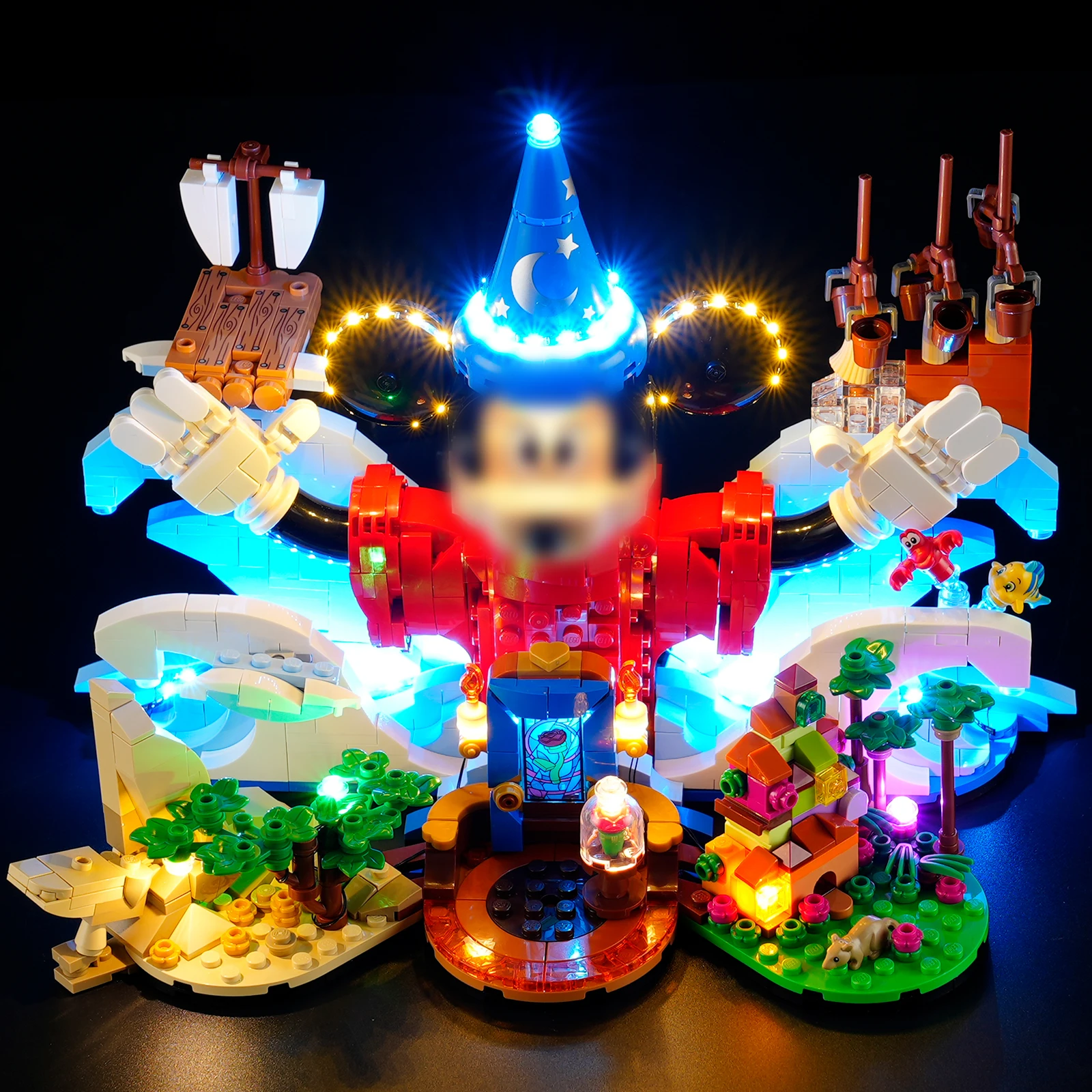 HPROSPER 5 V LED-Beleuchtung (kein Modell) für LEGO 21352 Magic of Disney. Beleuchtet Ihre Bausteine mit Batteriekasten