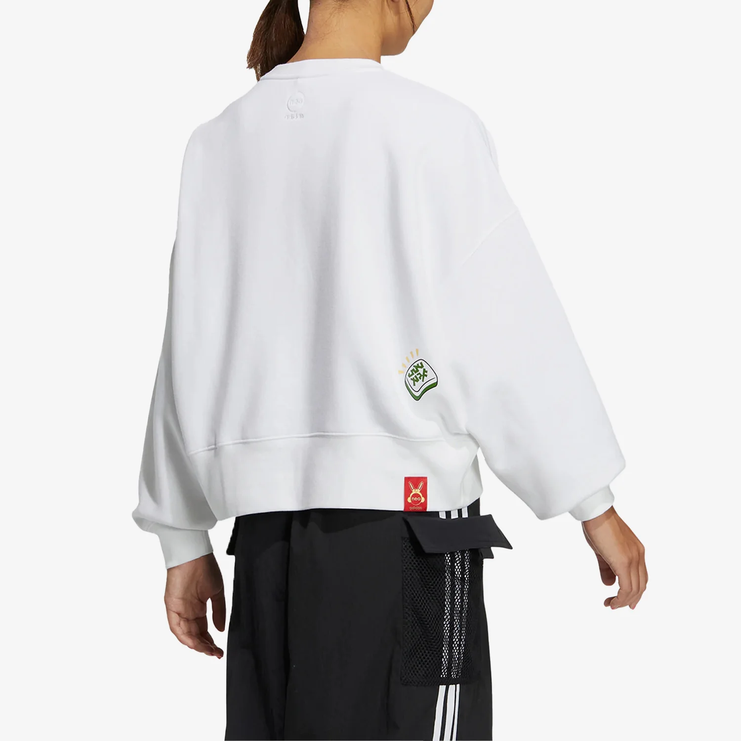 Adidas genuine NEO new women's plush sports rabbit year printed sweatshirt IB0391