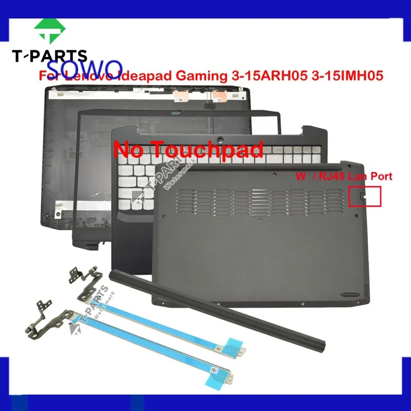 Orig New For Lenovo Ideapad Gaming 3-15ARH05 3-15IMH05 81Y4 Rear Lid Back Cover Lcd Bezel Palmrest Bottom Case Hinge Cap Set