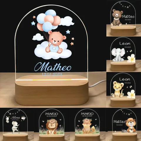 Customized 3D Acrylic Photo Lamp Baby Souvenir Gifts Personalized Pet Photo Lamp 3D Led Night Light Bedroom Decoration Lamp New