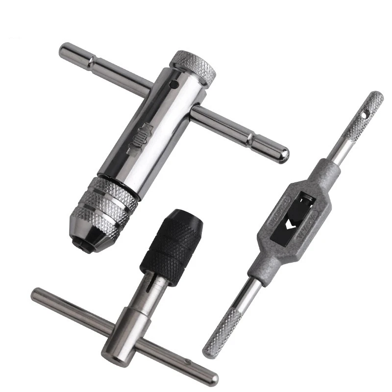 Alloy steel metric reamer tool manual external wire threading clamp tapping round wire T-type tap wrench