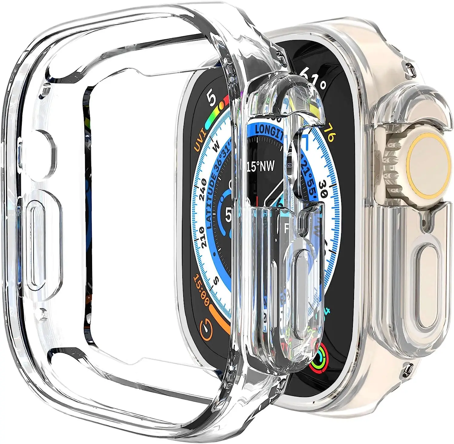 360 Voll deckung gehäuse für Apple Watch Ultra 49mm Displays chutz hülle Schutzhülle für iwatch Ultra 49mm TPU Stoßstangen gehäuse