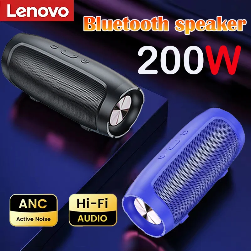 

Портативная беспроводная Bluetooth-колонка Lenovo TF USB с двумя динамиками, стереозвуком, FM-радио и функцией голосового вещания, сабвуфер для использования на улице