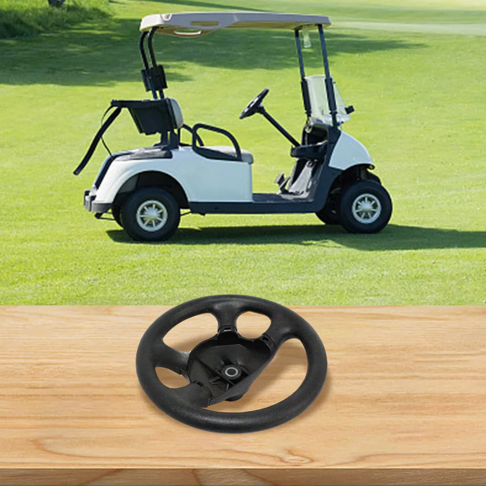 1 قطعة 12.5 بوصة عربة جولف عجلة القيادة: أنيق وسهل التركيب عجلة القيادة البلاستيكية قطع غيار سيارات الغولف الترفيه الرياضي