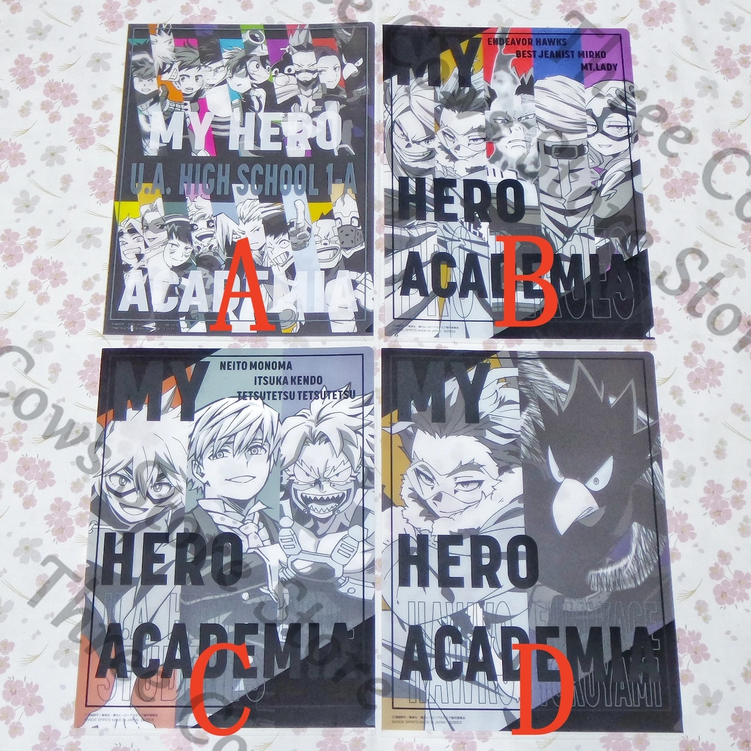 

Anime My Hero Academia Tokoyami Fumikage Hawks Endeavour Bakugou Katsuki OCHACO URARAKA Midoriya Izuku Cosplay Folder Paper File