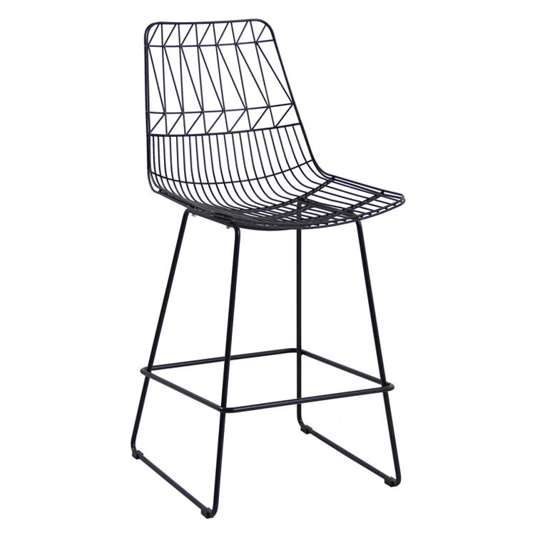 Metal Indoor Outdoor Restaurant Stainless Steel Dinning Wire Chair Wire Frame Betoria Bar Stool Chair From China