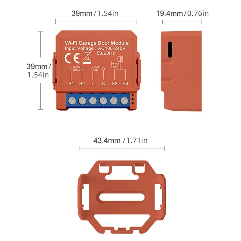 FULL-Tuya Smart Garage Door Opener Wifi Garage Door Module Timing Garage Flap Roller Shutter Door Smart Switch On-Off