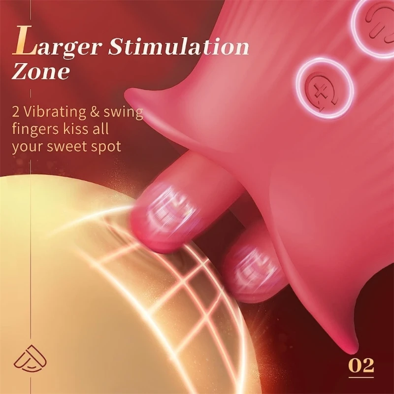 Pleasure Tongue Stimulator with Adjustable Suction Levels and Lick Modes Adult Sex Toy for Women