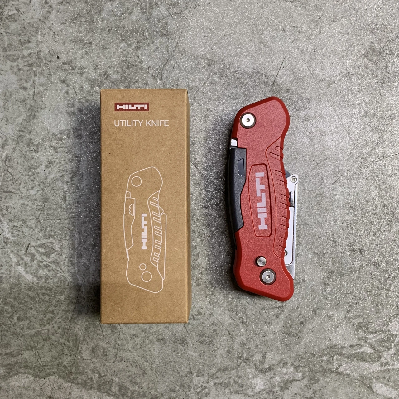 HILTI original marca nova faca de papel de parede/incluindo chave de fenda e 2 lâminas faca dobrável faca dobrável utilitário