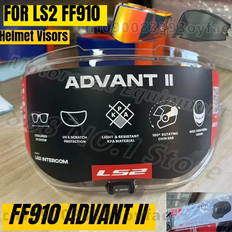

Original For LS2 FF910 ADVANT II Motorcycle Helmet Transparent Lens ADVANT II Electronic Red Visors FF910 Anti-fog Sticker