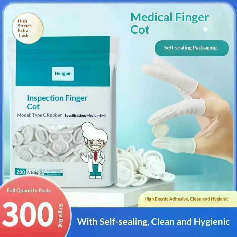 75/300pcs Disposable Finger Cots Protection Non-slip Anti-static Beauty Cleaning Massage Electronic Repair Safe