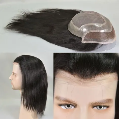 Eseewigs  моно кружево с ПУ парик из натуральных волос 12 дюймов