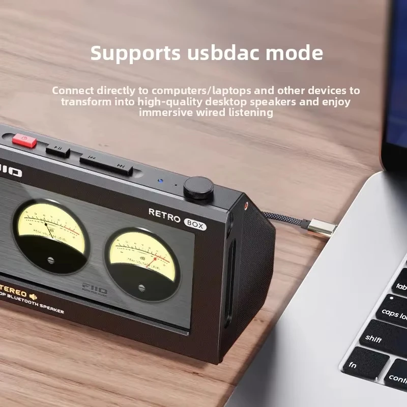 FiiO Retro Box Wireless Bluetooth Speaker HiFi Lossless LDAC Compatible With M33 M21 JM21 Portable Lossless Player Desktop Audio