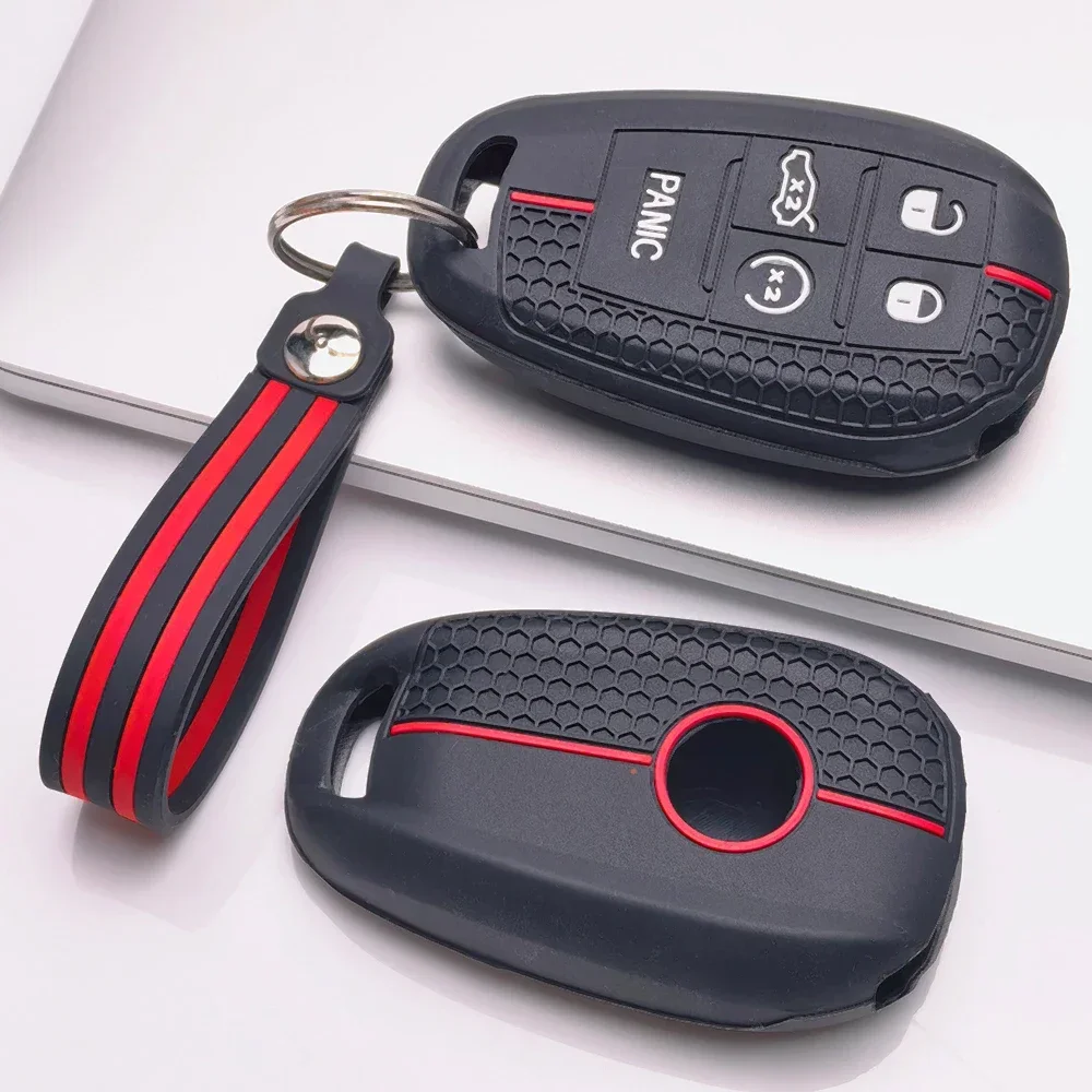 For Alfa Romeo Giulia Stelvio Car Key Remote Cover with Double Stripe Wrist Strap Flexible Shell Accurate Button Access Premium