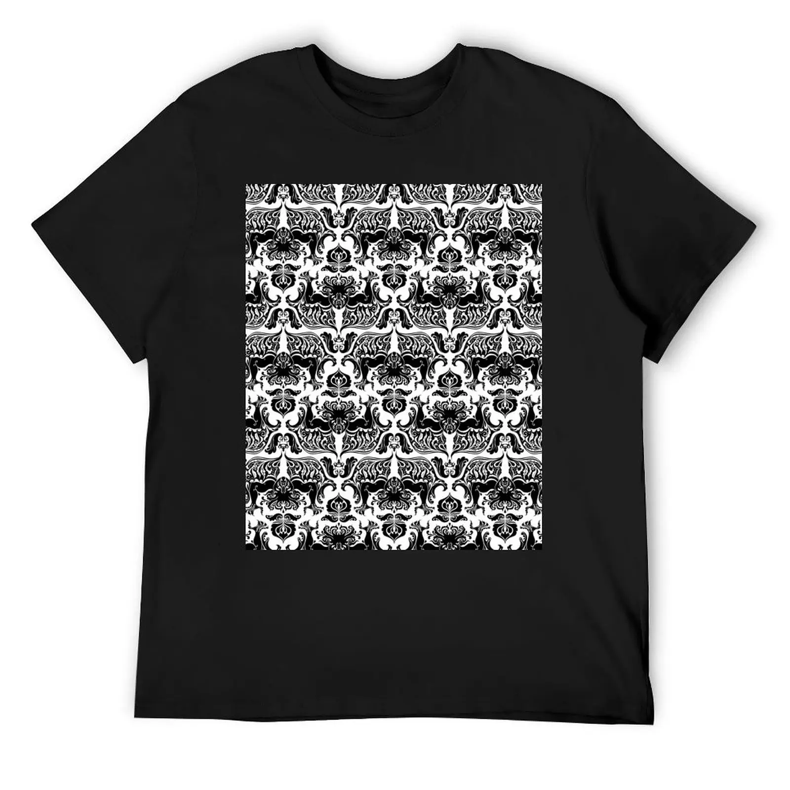 

I Love Craft (Cthulhu Damask Black and White) T-Shirt oversized cute clothes funny t shirts for men