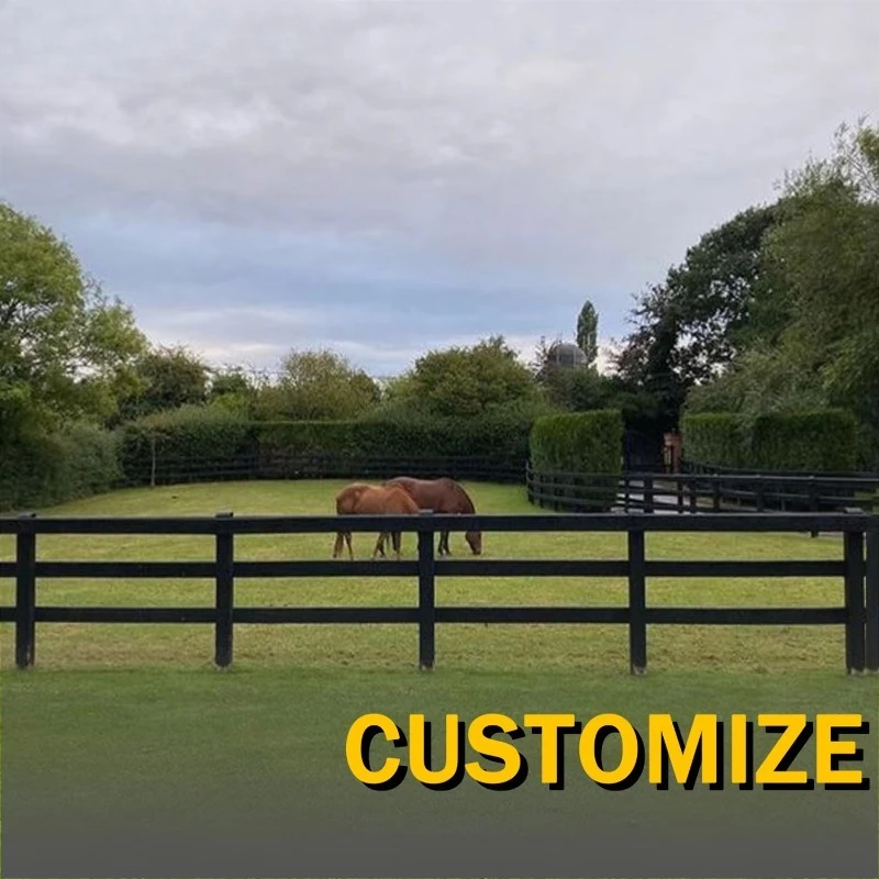 High Visibility Premium Vinyl Horse Fencing Roll, Flexible Weatherproof Paddock Rail for Garden Backyard Ranch