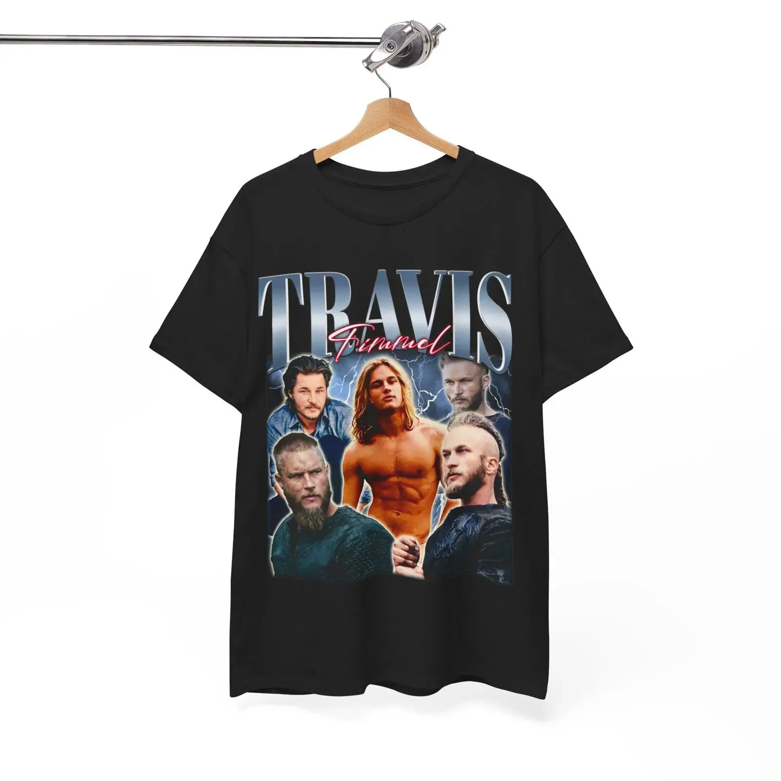 Retro Travis Fimmel Vikings Ragnar Lothbrok Bootleg T Shirt Vintage Casual Fan vintage Washed Top For Everyday Wear Stylish
