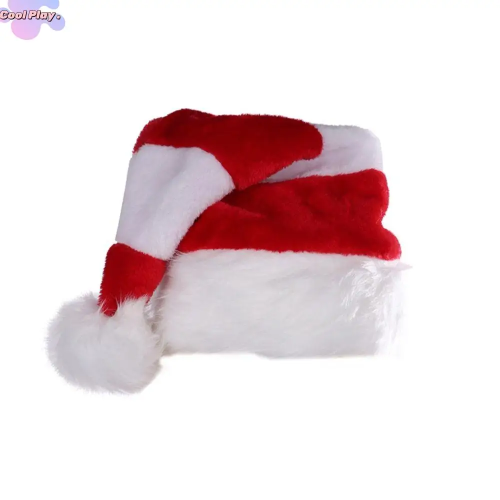

All-match Merry Christmas Decoration Christmas Hat Green Red Striped Santa Claus Hat Skull Cap Beanie Christmas